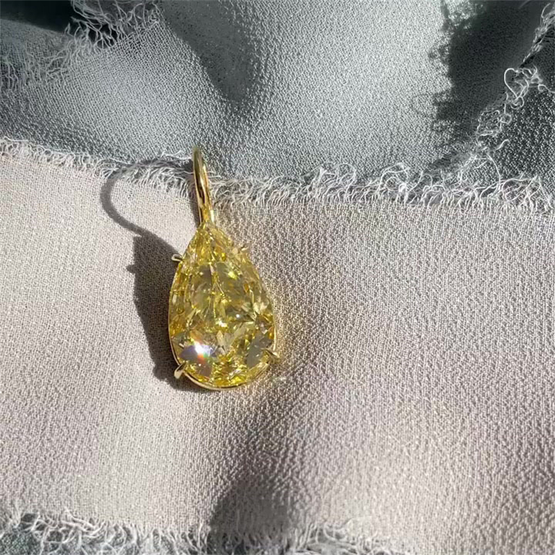Pear Cut Yellow Sapphire Drop Earrings