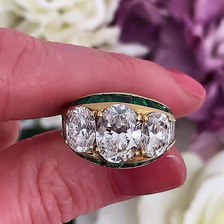 6.25ct Oval Cut White Sapphire Eternity Ring