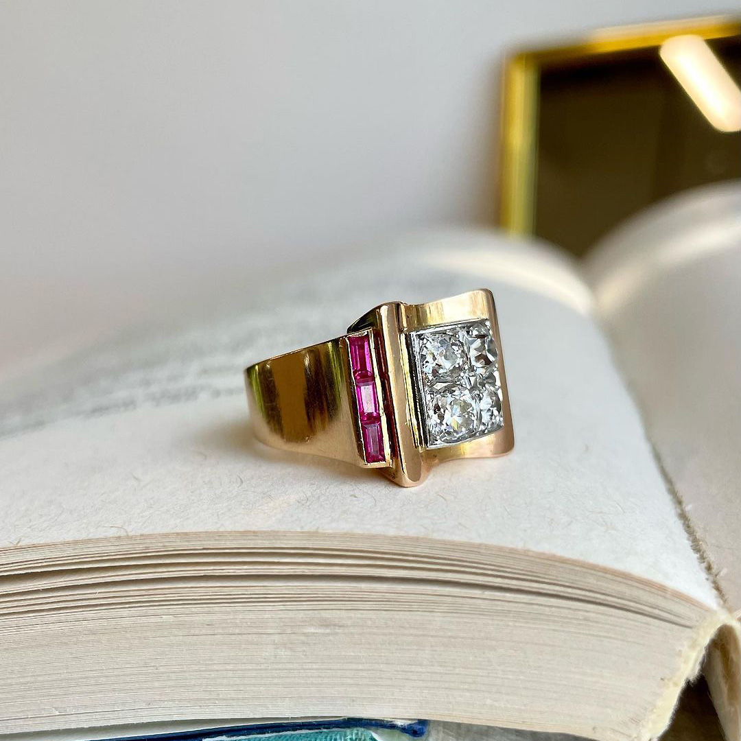 4ct Round Cut White Sapphire Engagement Ring