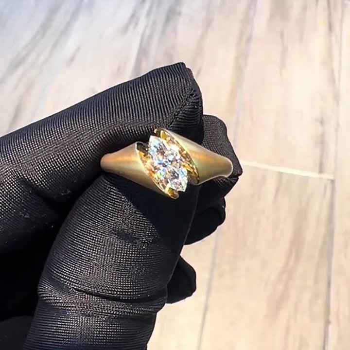 3ct Marquise Cut White Sapphire Engagement Ring