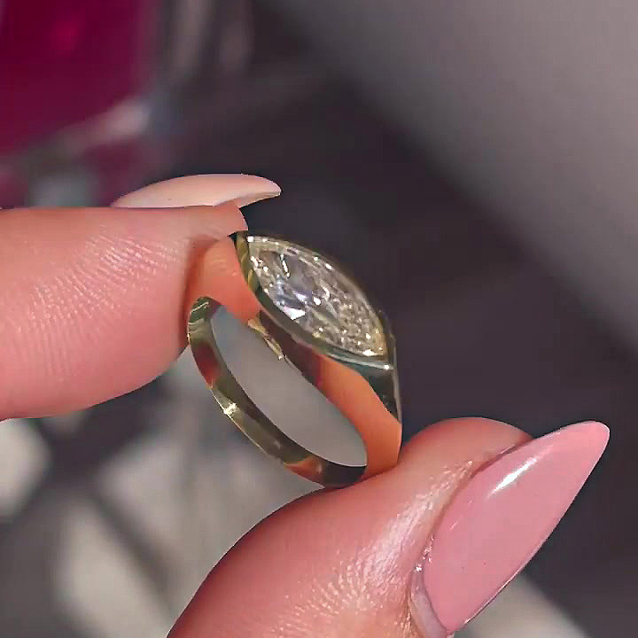 2ct Marquise Cut White Sapphire Engagement Ring