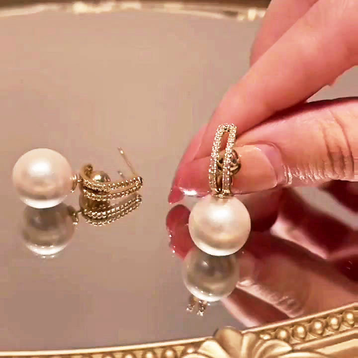 3-in-1 pearl Sapphire earrings