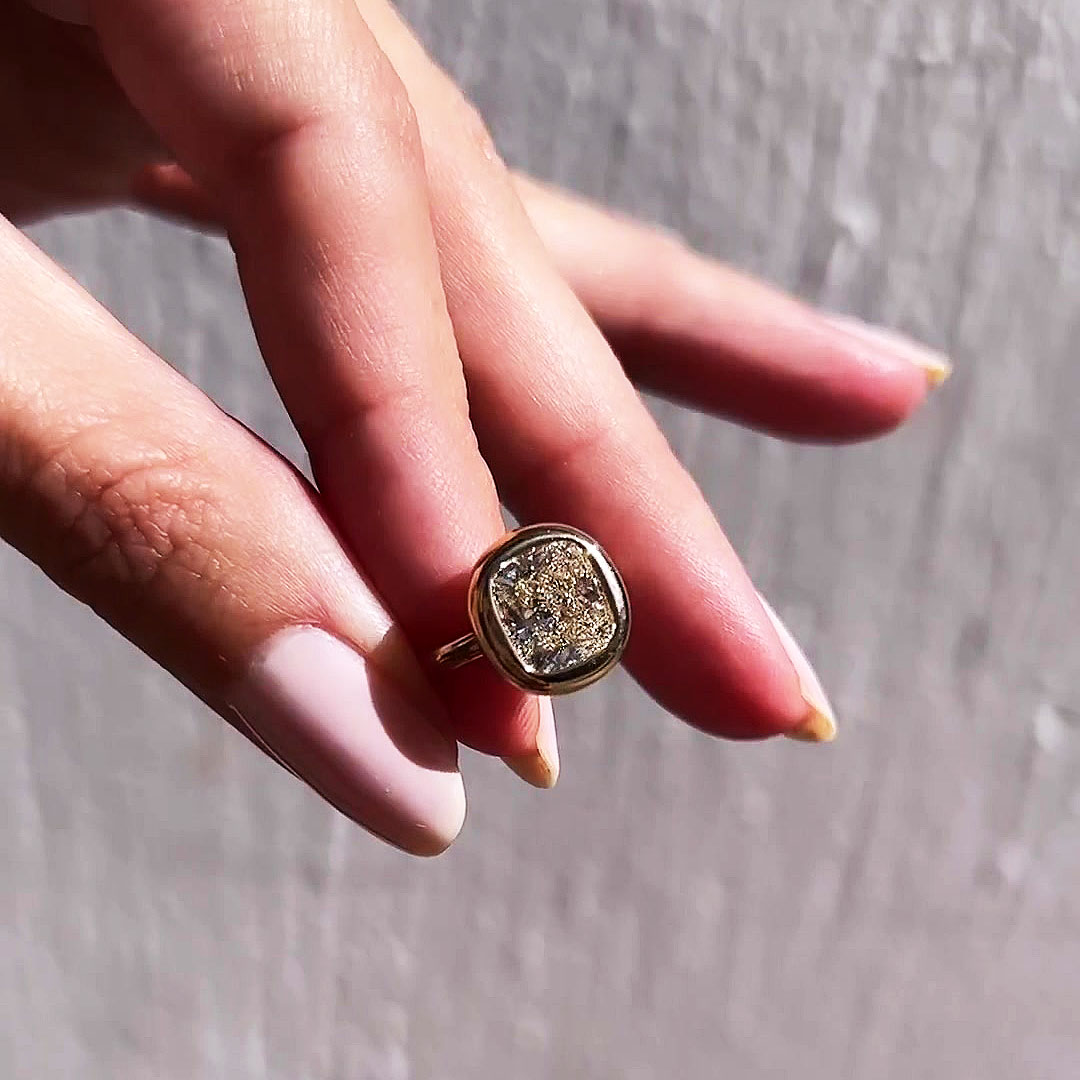 3ct Cushion Cut White Sapphire Engagement Ring