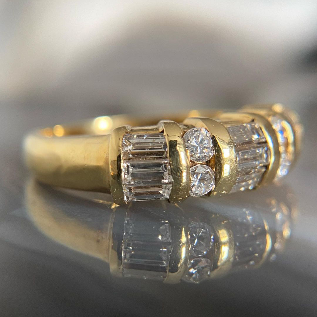 4.25ct Baguette Cut White Sapphire Eternity Ring