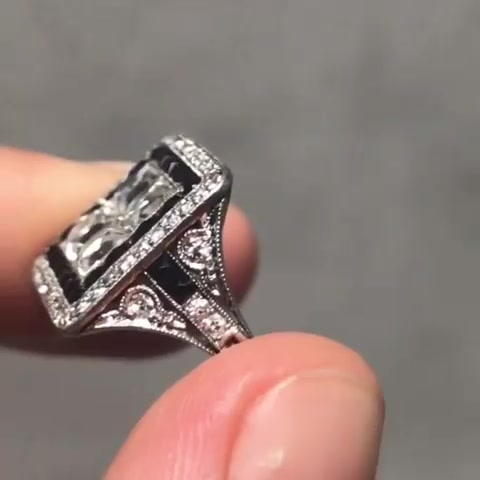 6ct Double Halo Princess Cut White Sapphire Engagement Ring