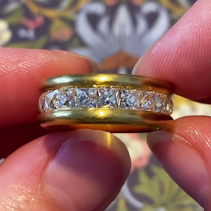 7.25ct French Cut White Sapphire Eternity Ring