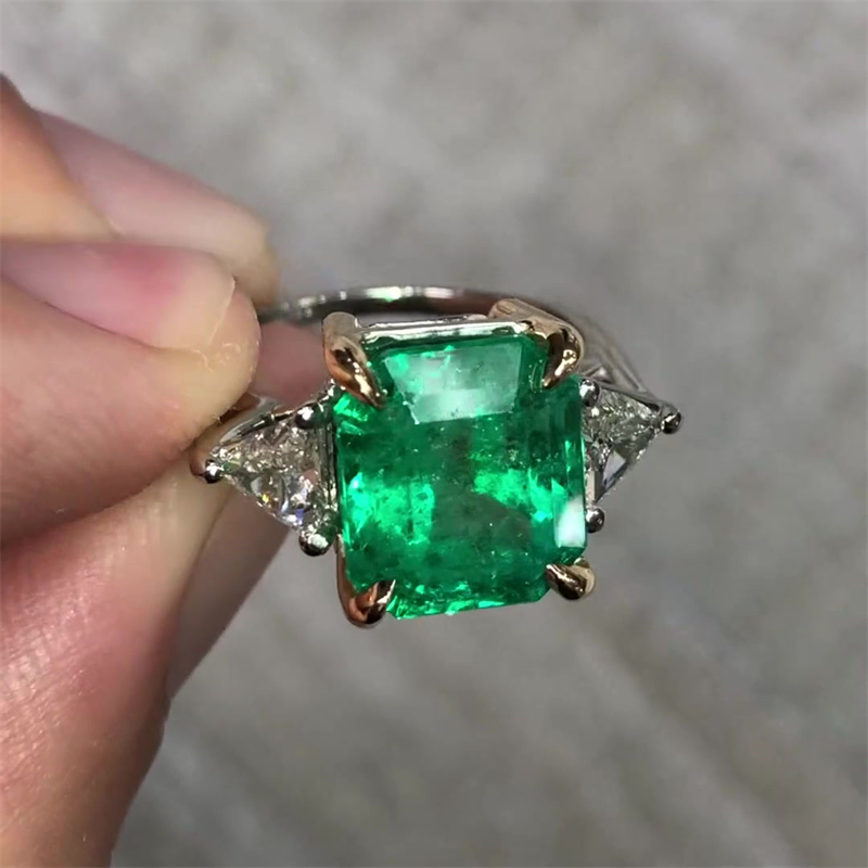 8ct Emerald Cut Engagement Ring