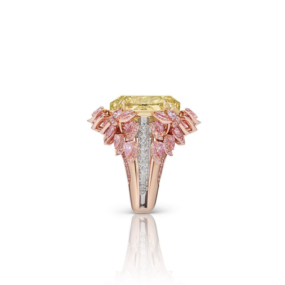 6ct Oval Cut Yellow Sapphire Wedding Set