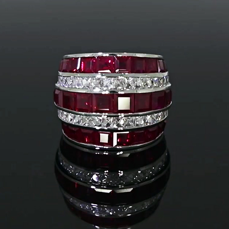 17.82ct Manhattan Large Ruby&Diamond Ring
