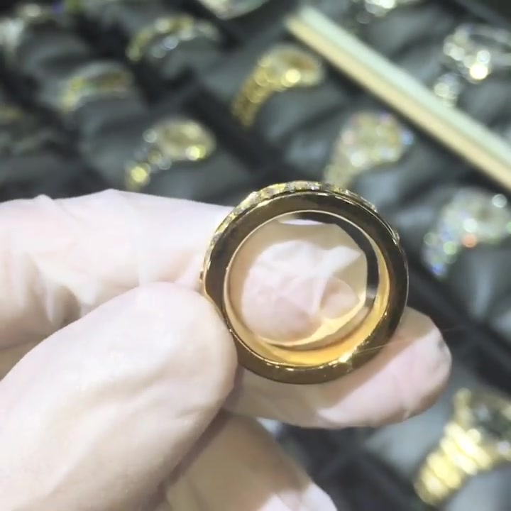 2ct Round Cut Gold Sapphire Wedding Band For Men