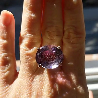6ct Oval Cut Amethyst Sapphire Engagement Ring