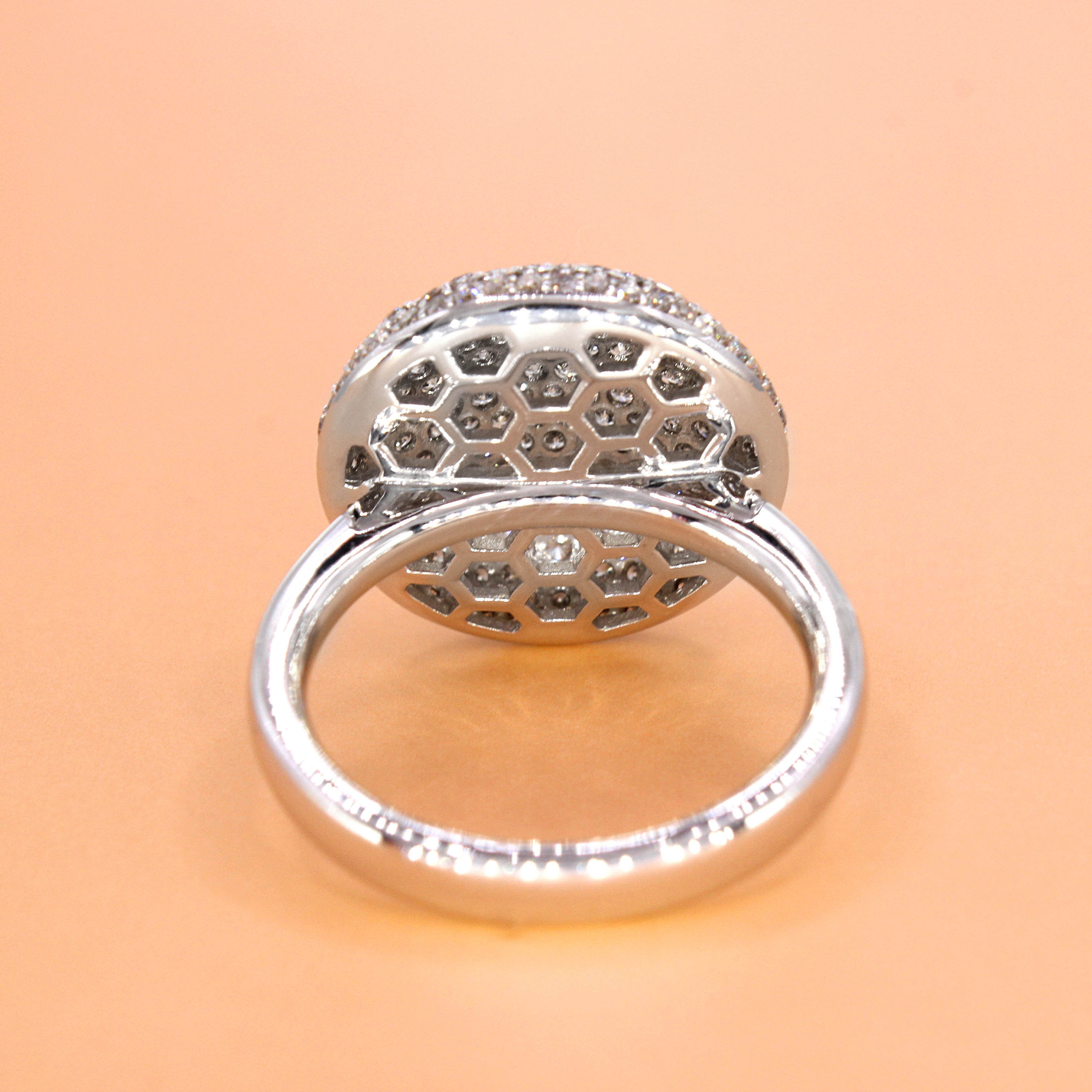 3.41ct Micro-pave Setting Round Cut White Sapphire Eternity Ring