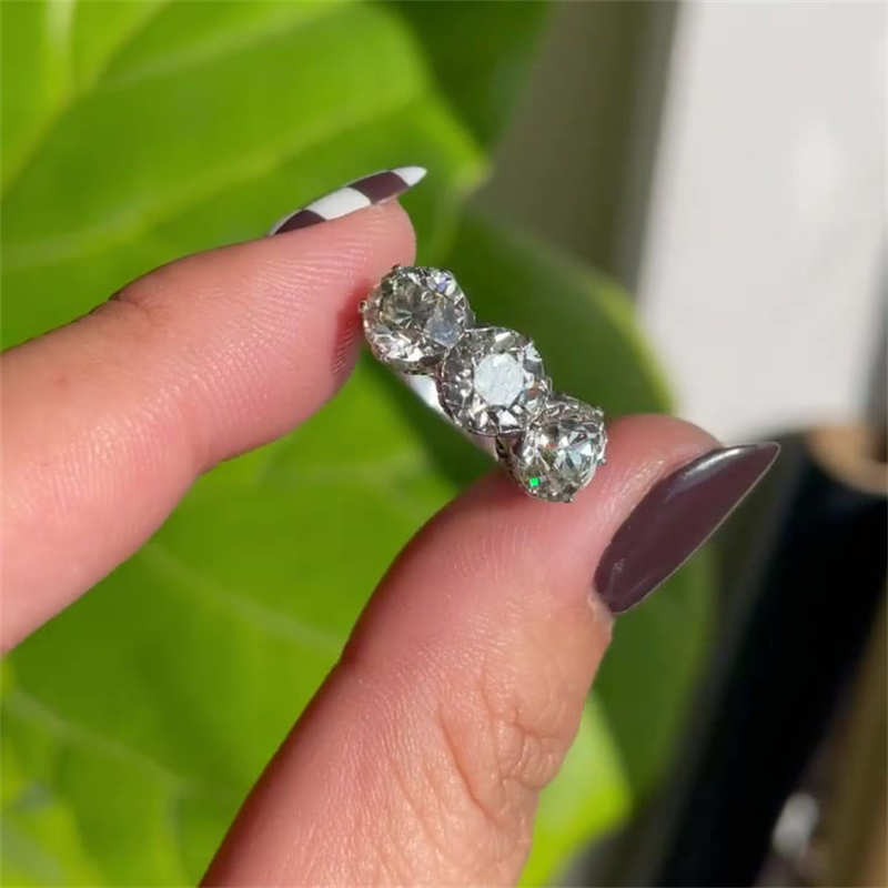 4.5ct Round Cut White Sapphire Wedding Band