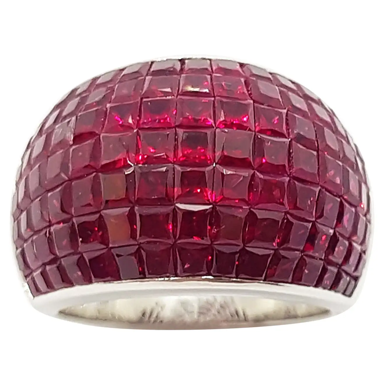 8.35ct Square Cut Ruby Stone Sapphire Wedding Band For Men