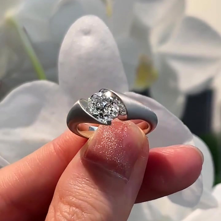 3ct Oval Cut White Sapphire Engagement Ring