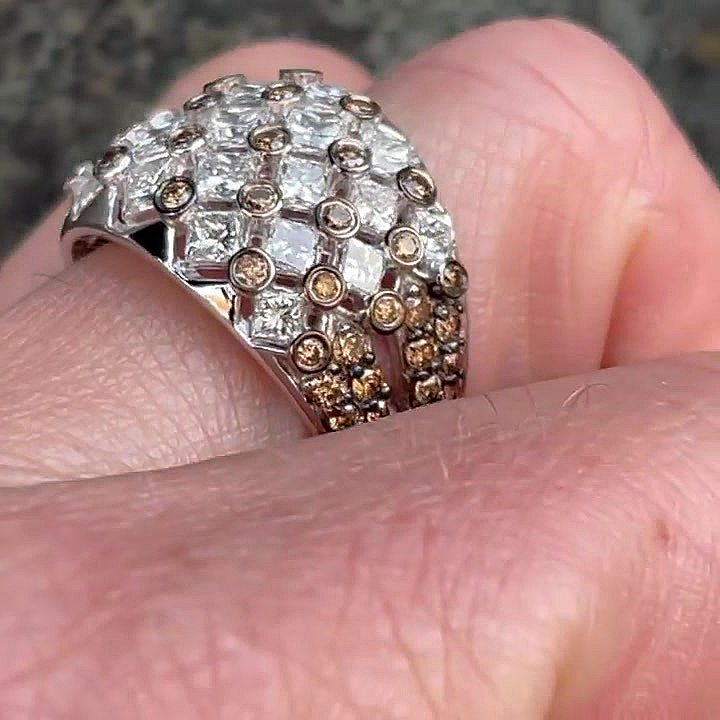 11.2ct Princess Cut White Sapphire Cocktail Ring