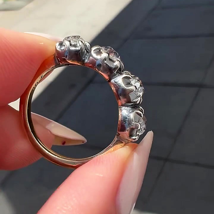 4.75ct Round Cut White Sapphire Eternity Ring