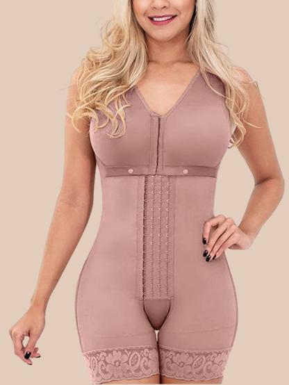 Compress Shapewear For Women HOOK AND EYE CLOSURE Adjustable Breast Support Tummy Control Bodysuit Bodyshaper