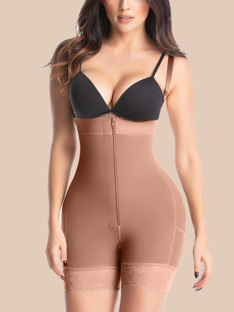 Women Postpartum Recovery Adjustable Shapewear Slimming Fajas Lace Body Shaper