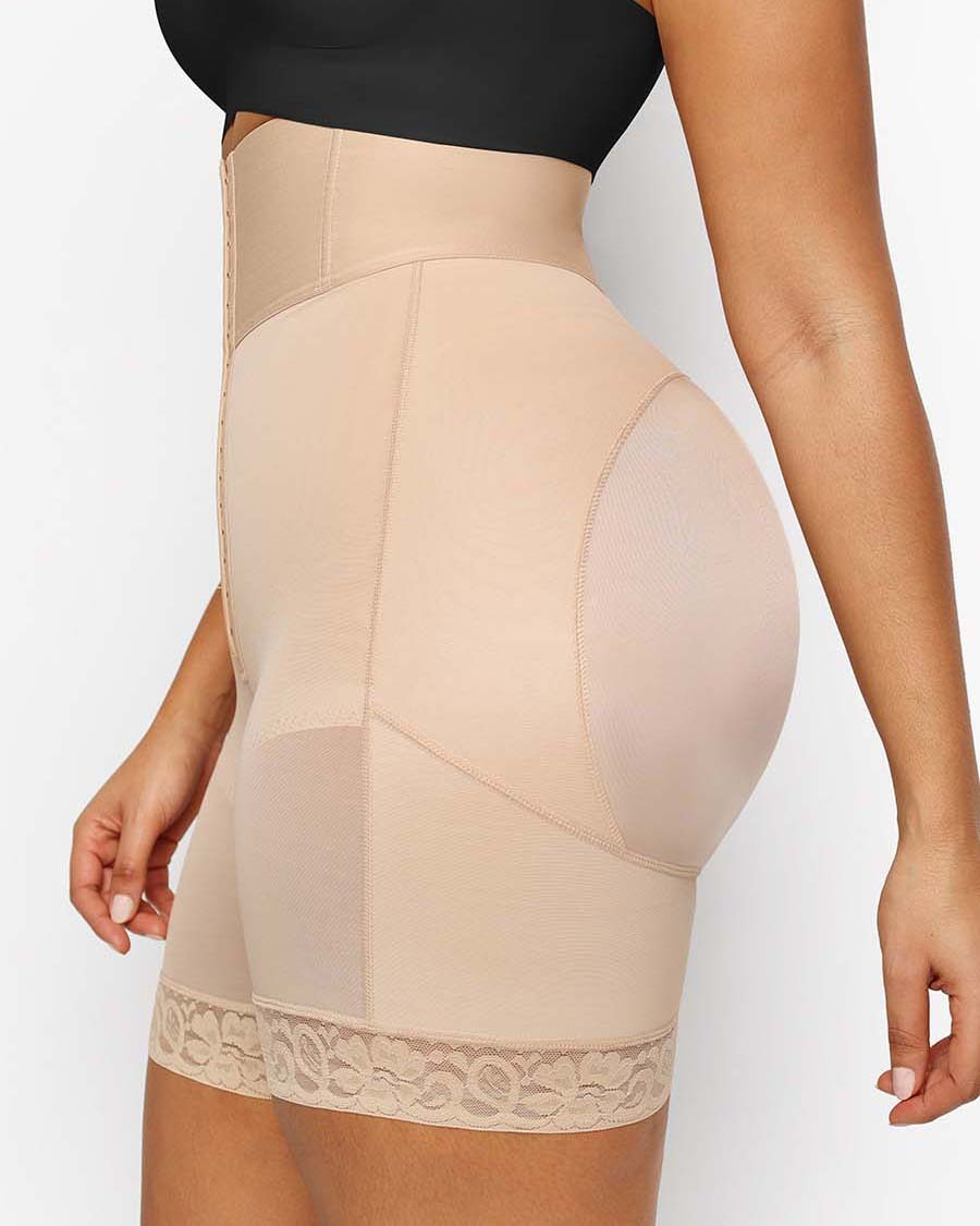 3 Boned Sculpt High Waist Booty Shaping Shorts