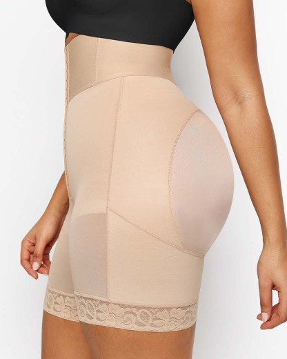 3 Boned Sculpt High Waist Booty Shaping Shorts