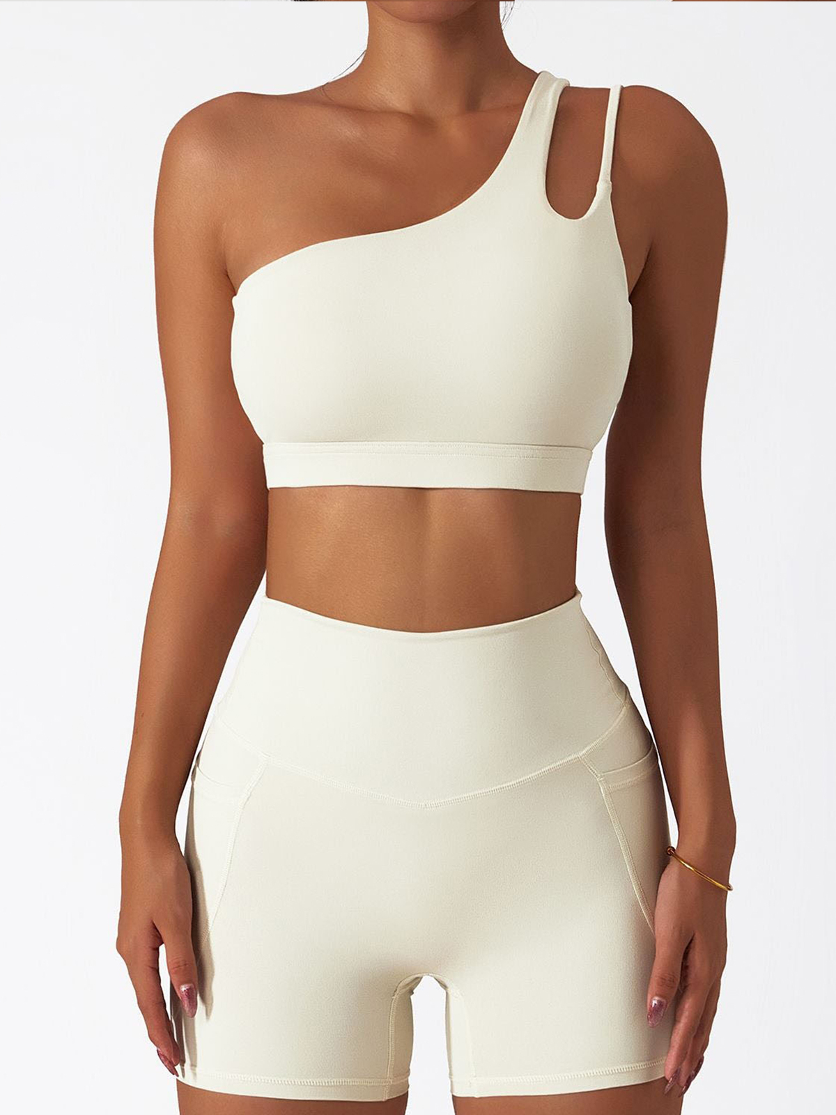 One Shoulder Asymmetrical Sports Bra