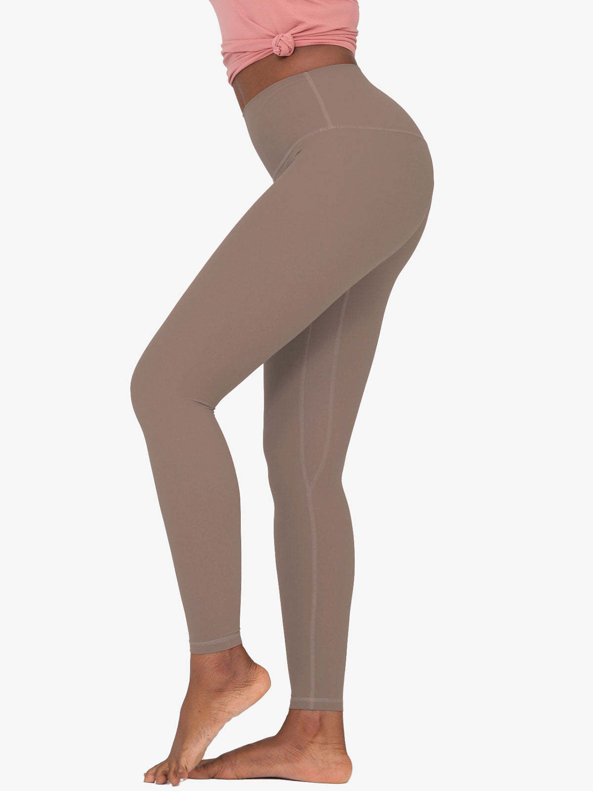 High Waist Nude Yoga Clothes Nine Points Sports Fitness Leggings