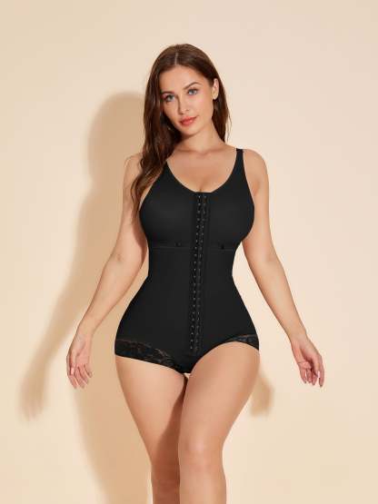Corset Body Shapewear Postpartum Wrap for Slimming Tummy Tuck - Black