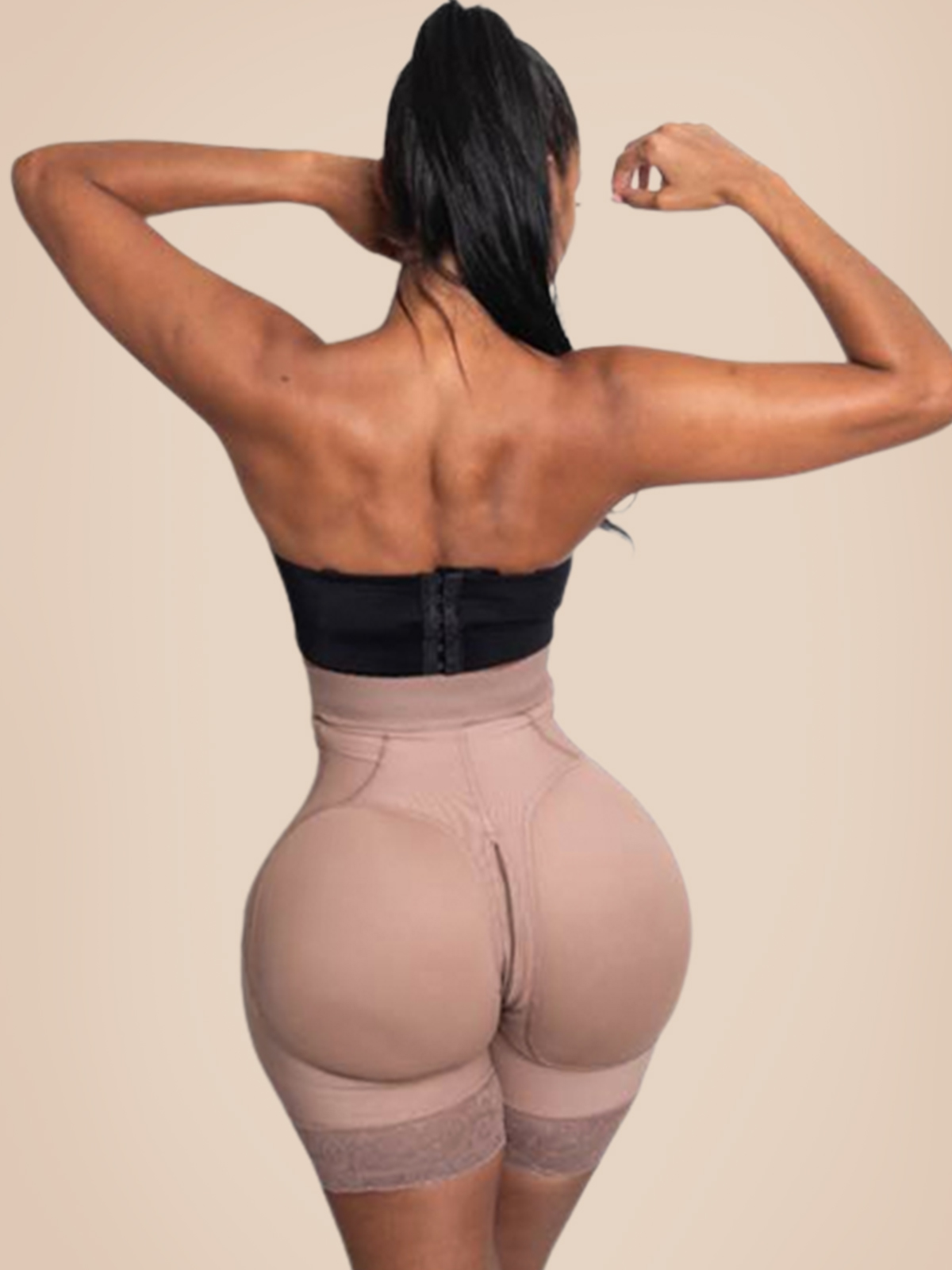 High Compression BBL Postpartum Butt lifter Butt Pads Seamless Hip Enhancer Shorts 