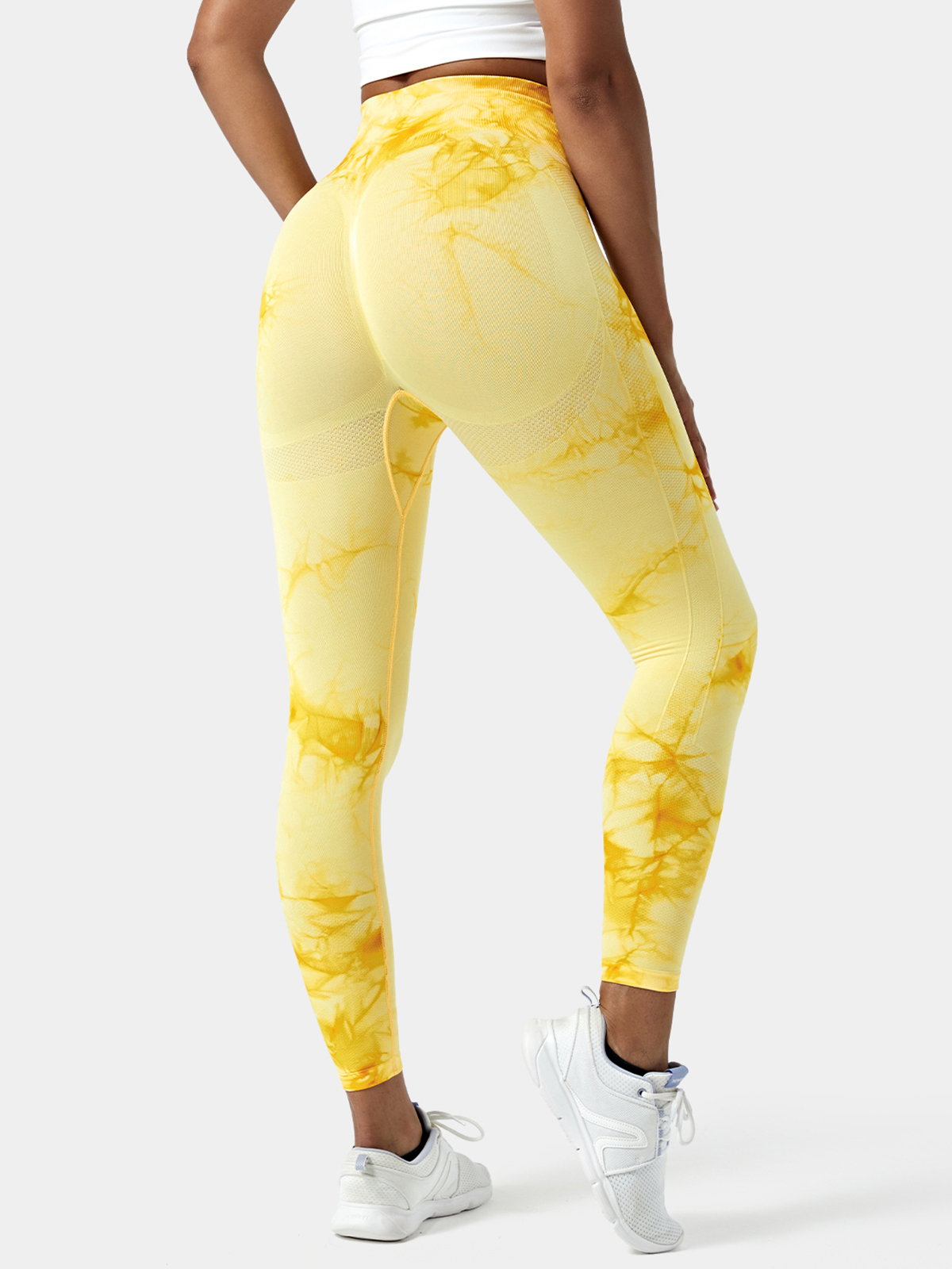 Seamless Flow High Waisted Tie Dye 7/8 Leggings