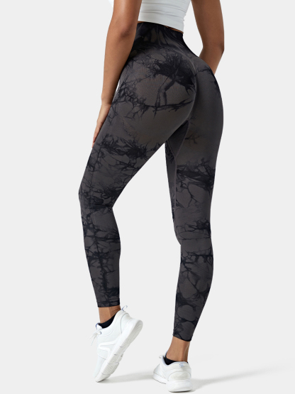 Seamless Flow High Waisted Tie Dye 7/8 Leggings