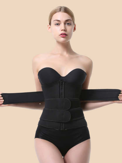 Body-Shaping Zip-Reinforced Neoprene Corset