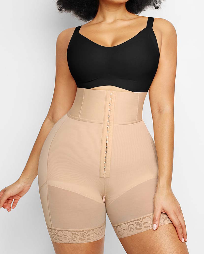 3 Boned Sculpt High Waist Booty Shaping Shorts