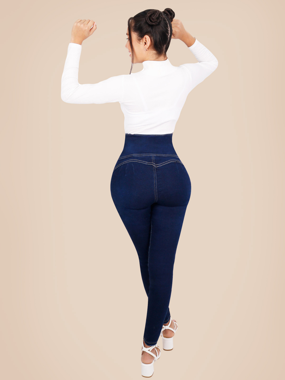 Women's Fashion High Waist Butt Lifter Curvy Jeans
