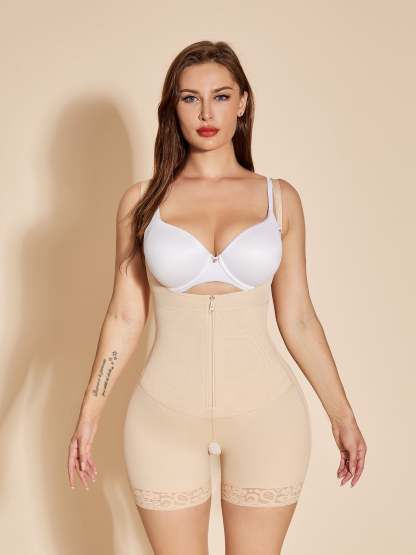Open Bust Women Shapewear Butt Lifting Body Shaper - Tan