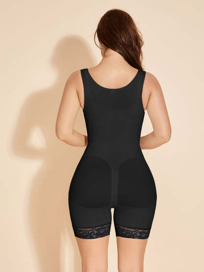ChicCurve Open Bust Shapewear Tuck Postpartum Wrap Faja with Hook-Eye 