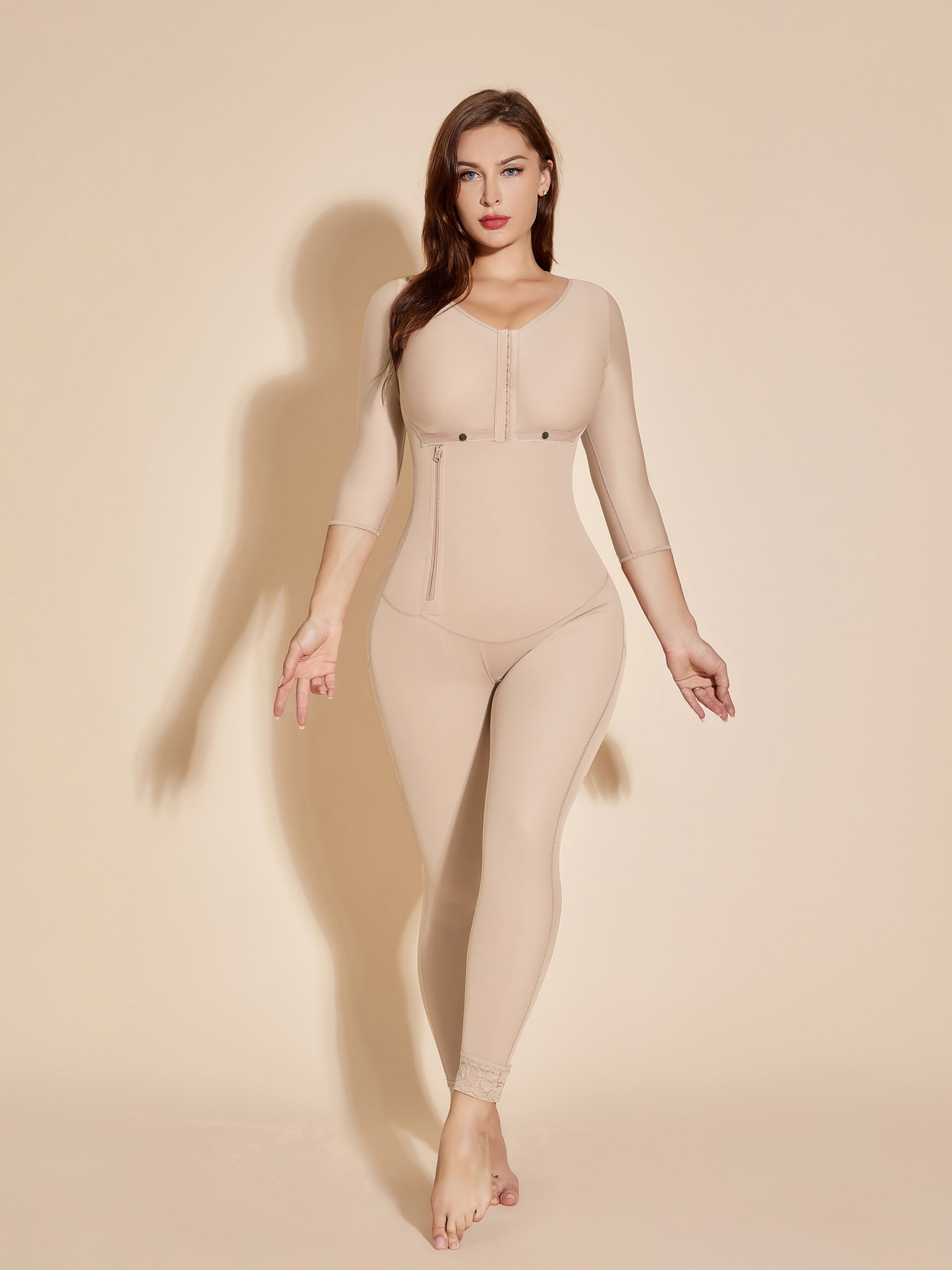 Full Control Women Shapewear Chest-Packed Body Shaper - Tan
