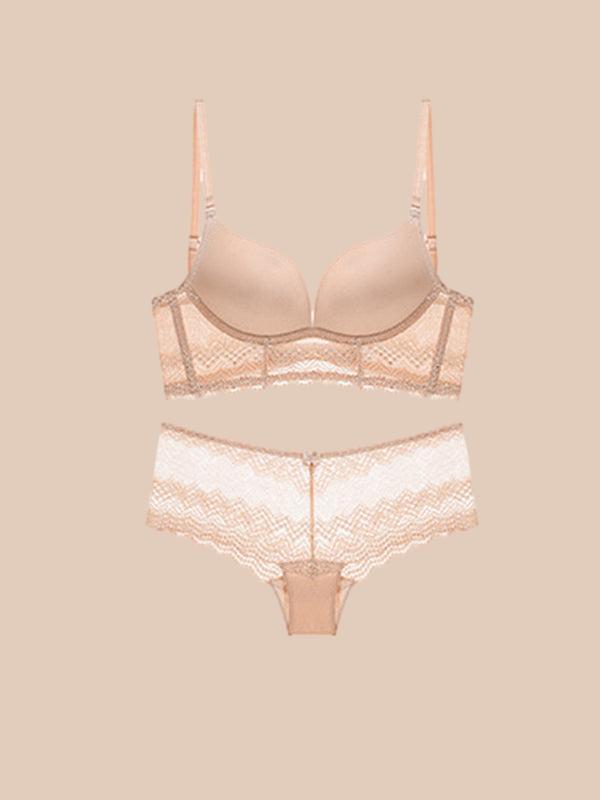 French backless sexy bra set