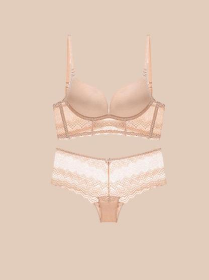 French backless sexy bra set
