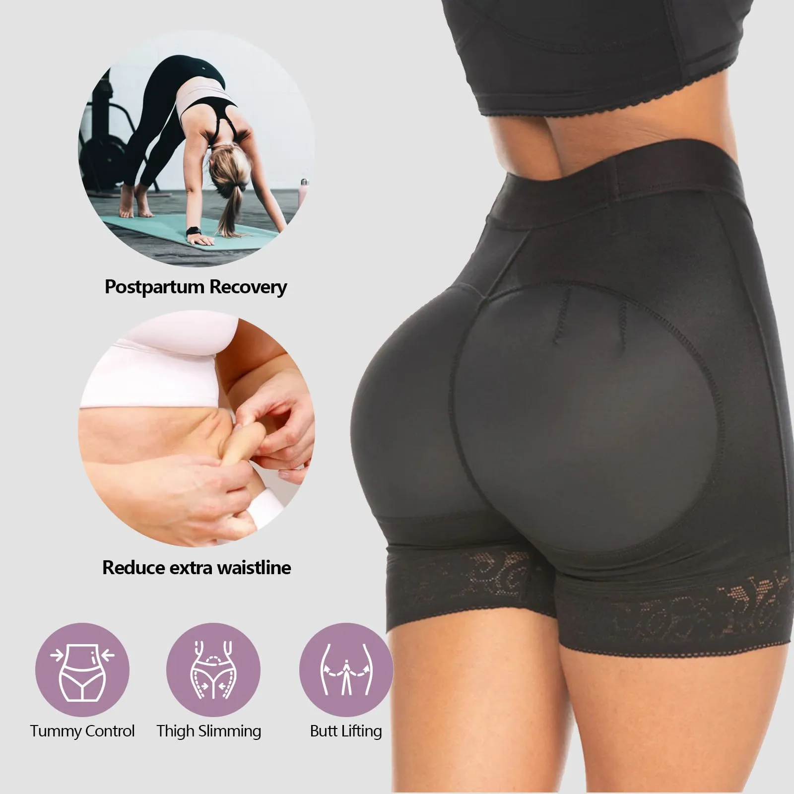 High Waist Butt Lifter Short W/ Natural Lift 