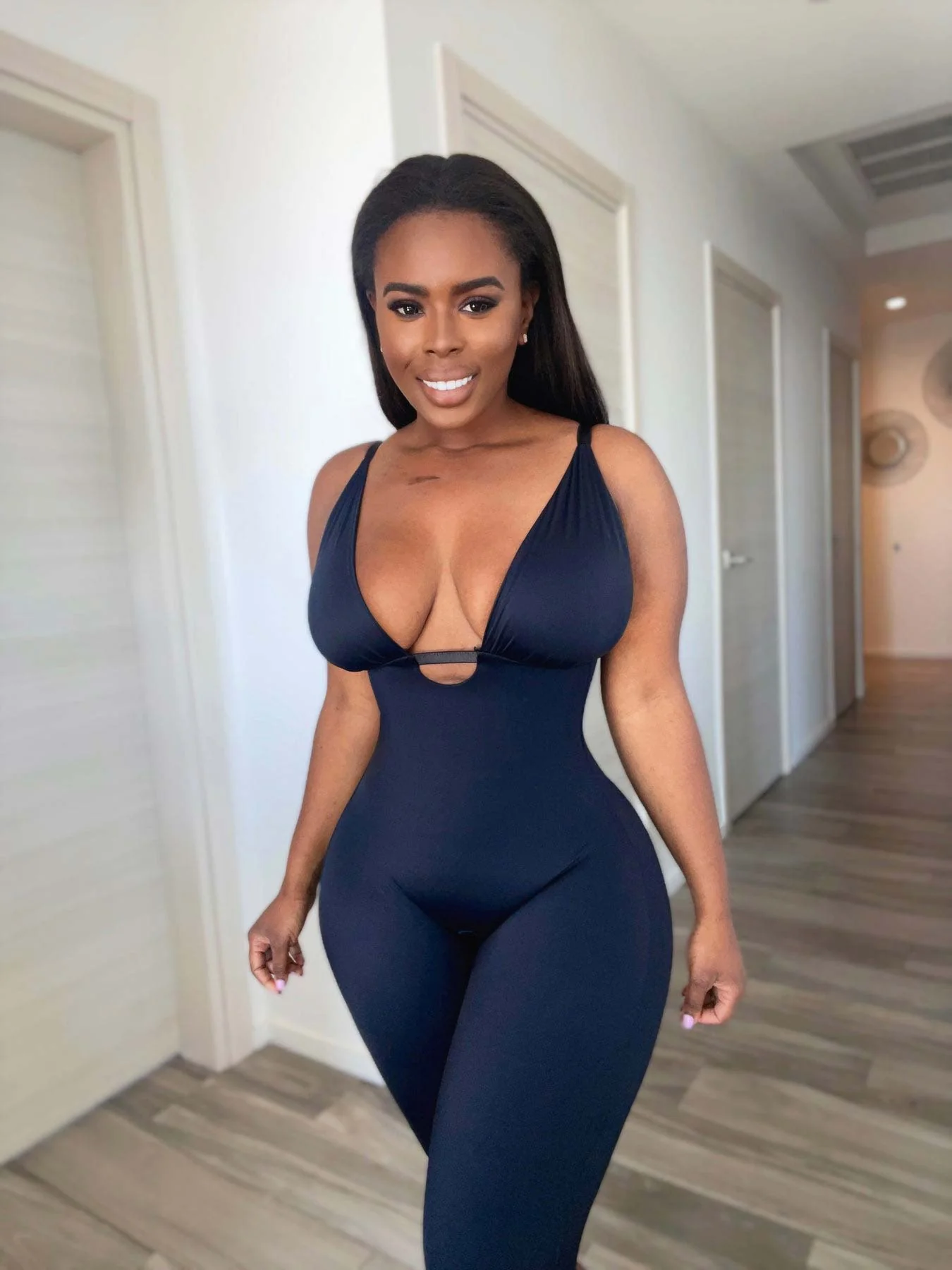 Plus Size Seamless Low Back Shapewear BodysuitChicCurve