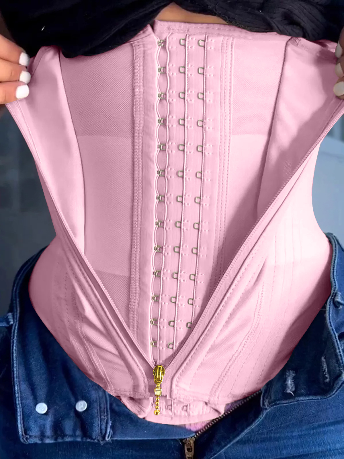 Women Waist Trainer with Zipper & Hooks Ref10060