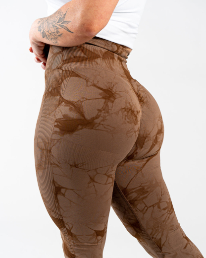 CONTOUR SEAMLESS LEGGINGS - BROWN MARBLE