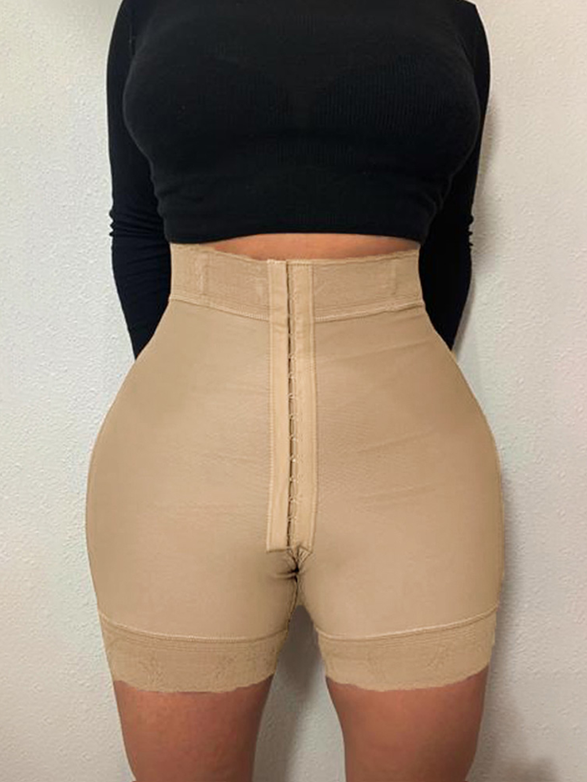  High Compression Garment (powernet) Butt Lifter 3 Hook Butt Lifting Shorts 