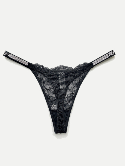 Female Lace Dazling Diamond Thong