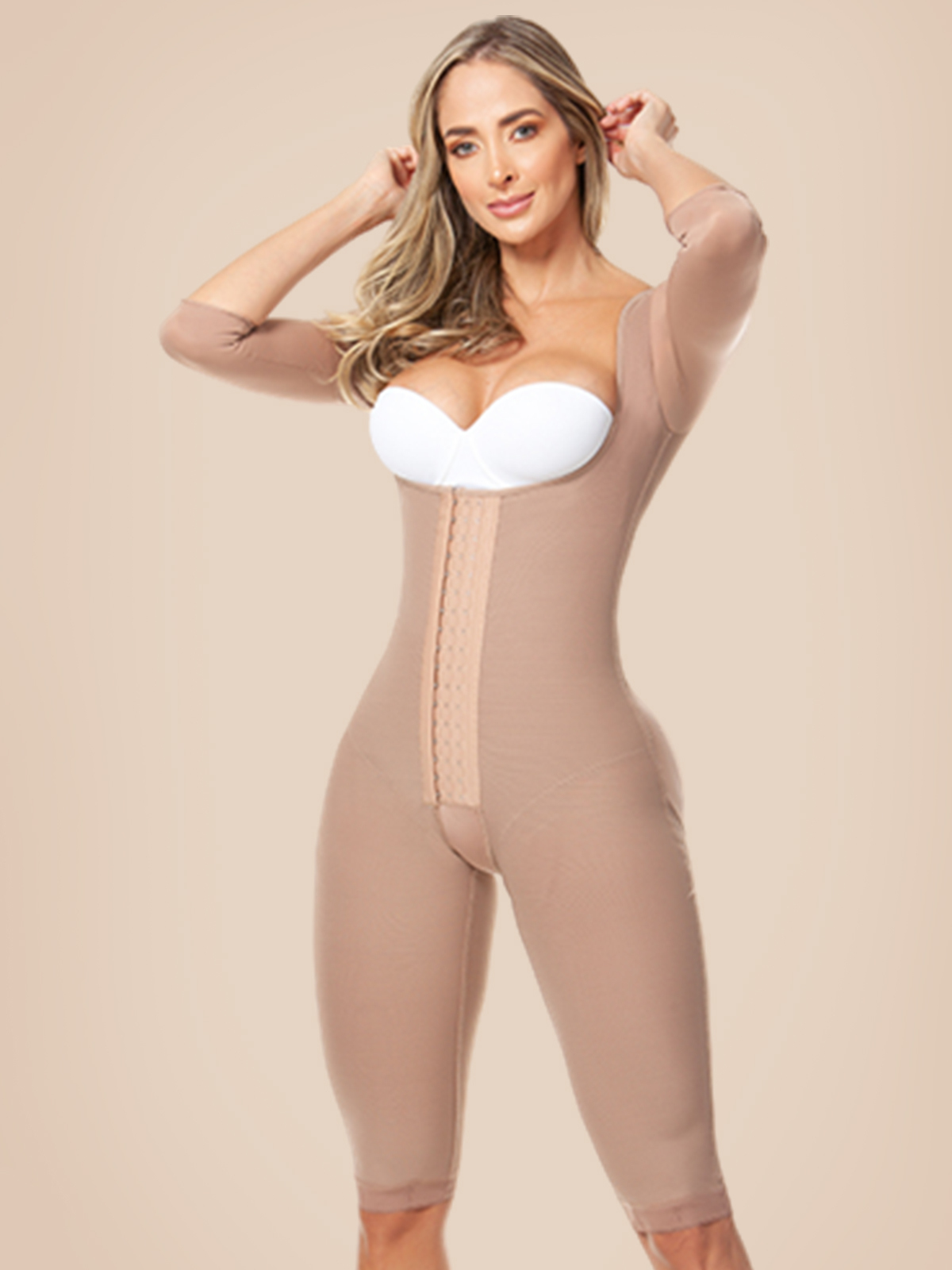 3 Hook Levels High Compression Post Surgery Shapewear Natural Butt Lifting