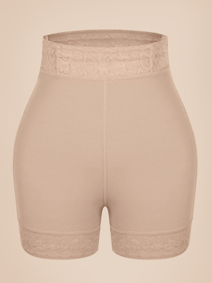 Mid-Waist Shaping Shorts Shapewear Panty With Anti-Rolling Lace Tummy Control Underwear For Women Butt Lifter
