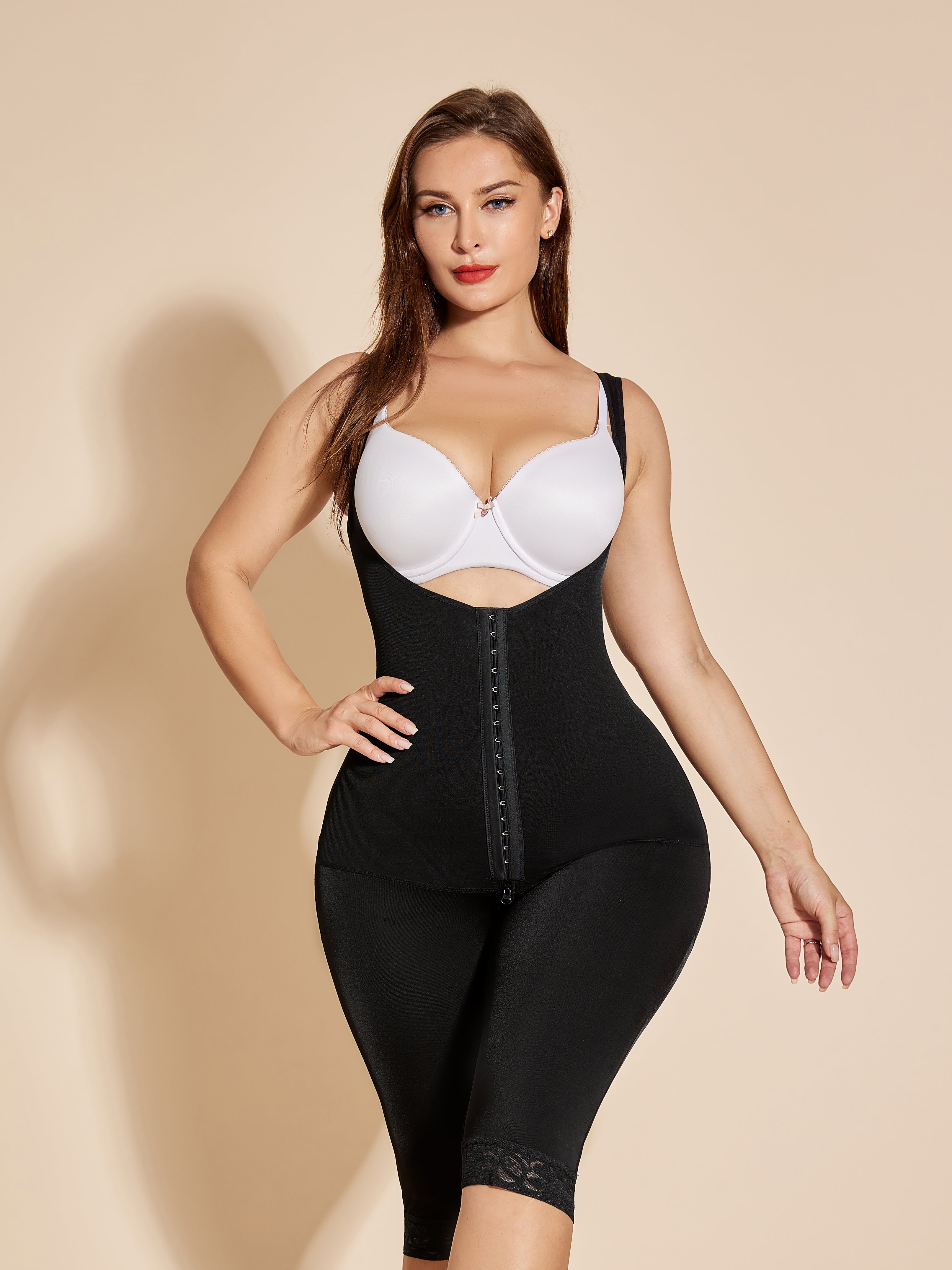 Fajas Colombianas Open Bust Body Shaper Butt Lifter Thigh Slimmer Shapewear