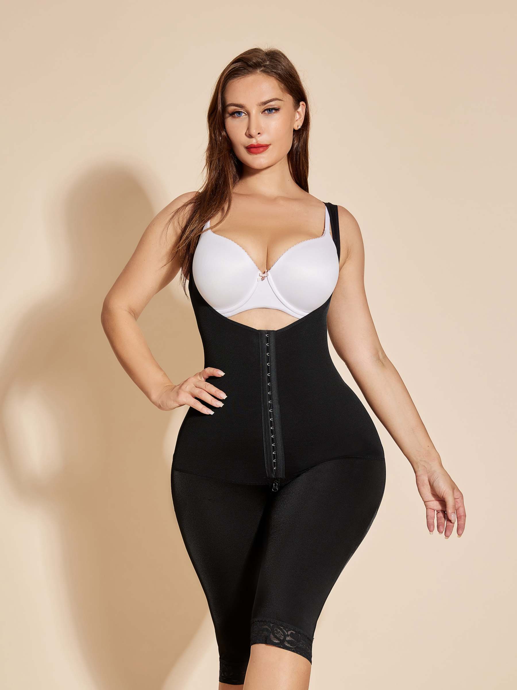 Fajas Colombianas Open Bust Body Shaper Butt Lifter Thigh Slimmer Shapewear