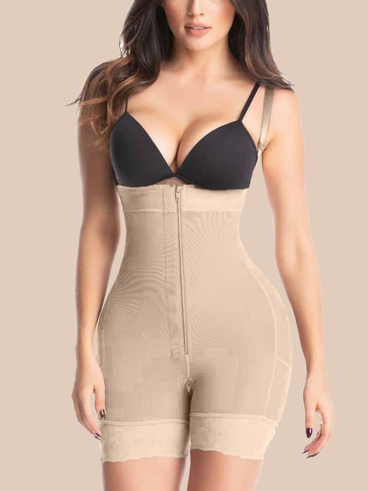 Women Postpartum Recovery Adjustable Shapewear Slimming Fajas Lace Body Shaper